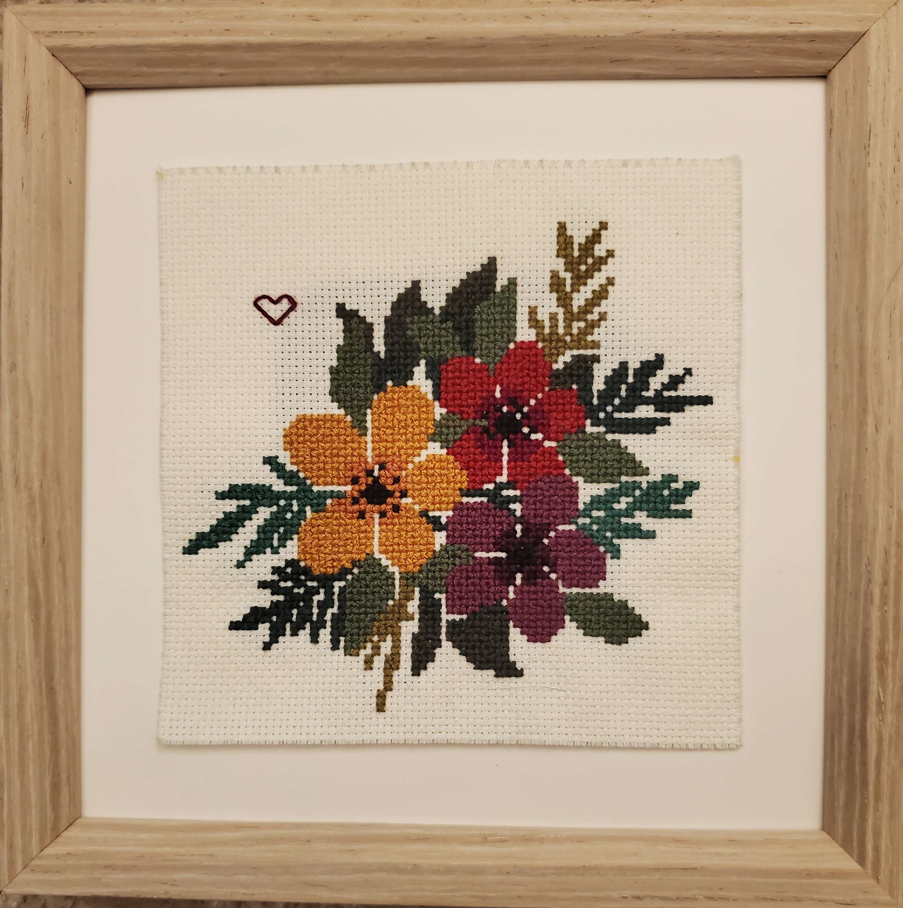 Cross stitch flowers